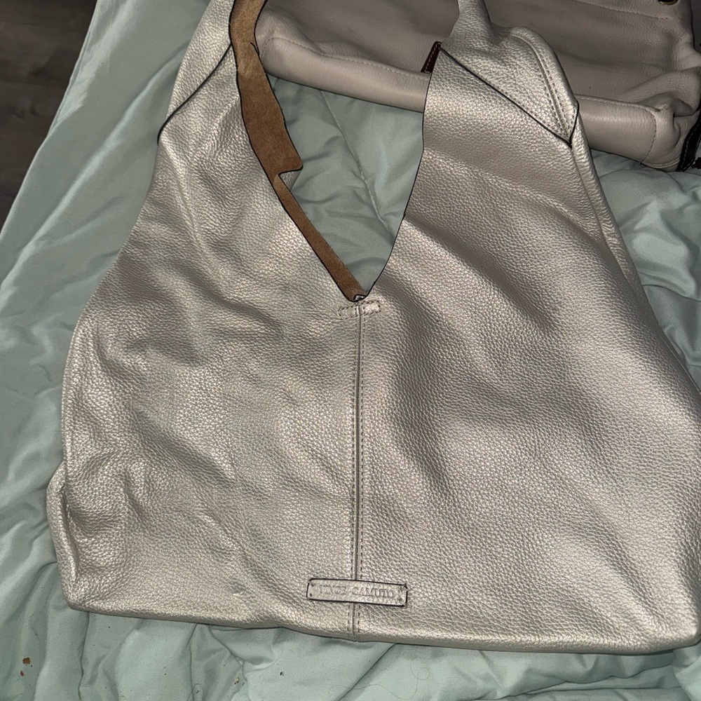 Silver Leather Vince camuto Bag